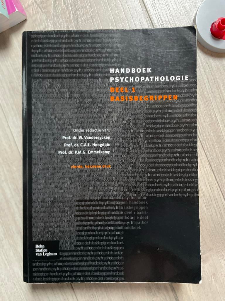 Handboek Psychopathologie Deel 1: Basisbegrippen (4e druk), Boeken, Studieboeken en Cursussen, Ophalen of Verzenden, Gamma, Gelezen