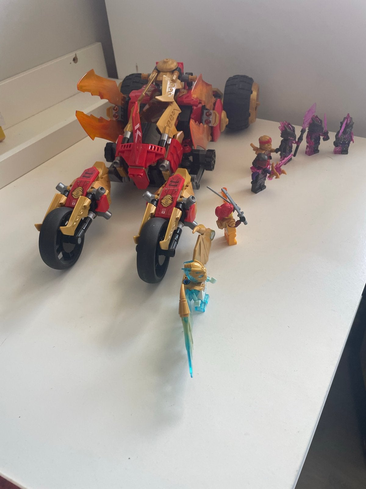 LEGO Ninjago 71773 Kai's Gouden Draken Raider (compleet), Ophalen of Verzenden, Zo goed als nieuw