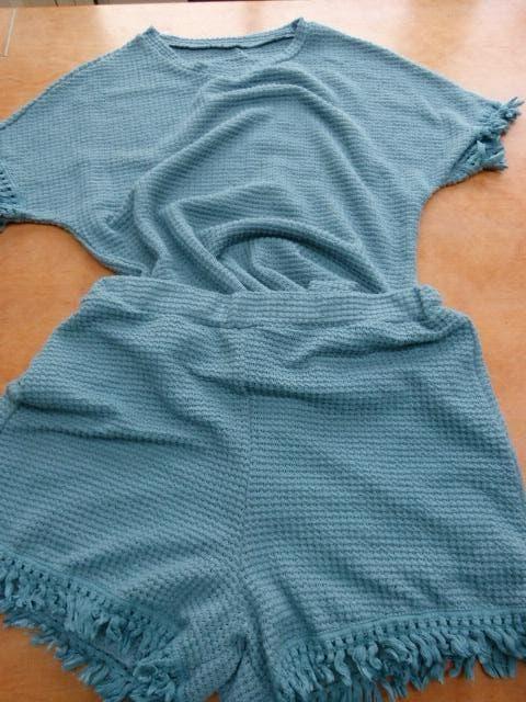 Set top korte broek SHEIN maat 42 L, Kort, Blauw, Maat 42/44 (L), Ophalen of Verzenden