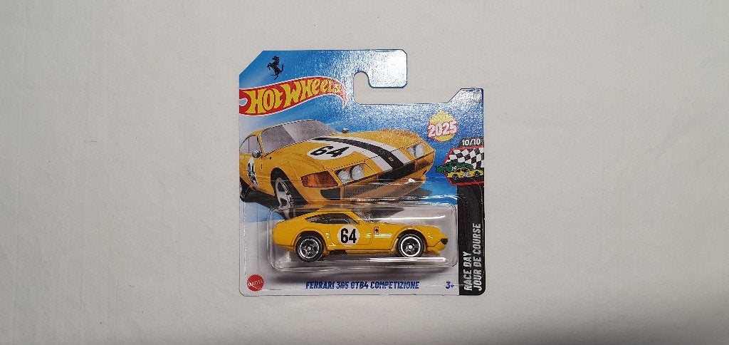 Hot Wheels Ferrari 365 GTB4 Competizione #64 yellow, Ophalen of Verzenden, Nieuw, Auto