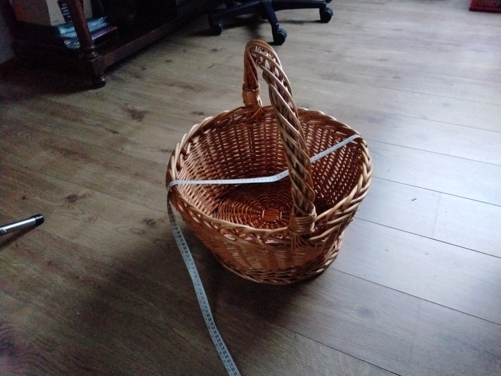 mooi grote mand, Ophalen of Verzenden, Zo goed als nieuw, Rond, Riet