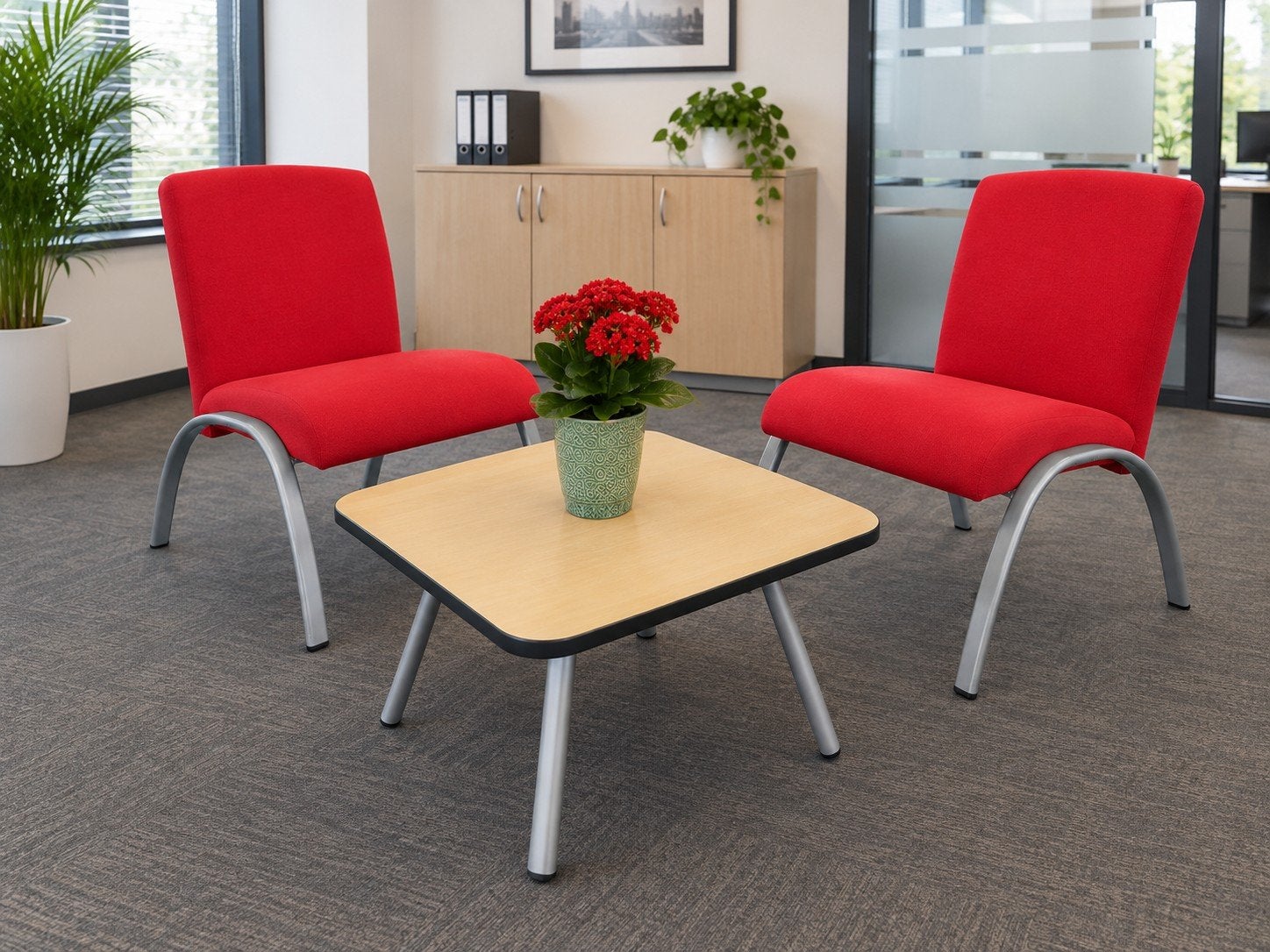 Retro stoelen met bijzettafel, Ophalen, Twee, Zo goed als nieuw, Stof