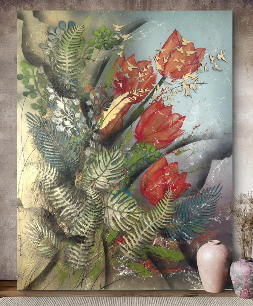 Handgeschilderd schilderij 70x90cm, Ophalen of Verzenden