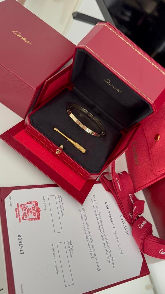 Cartier LOVE armband medium, maat 16, Ophalen, Nieuw