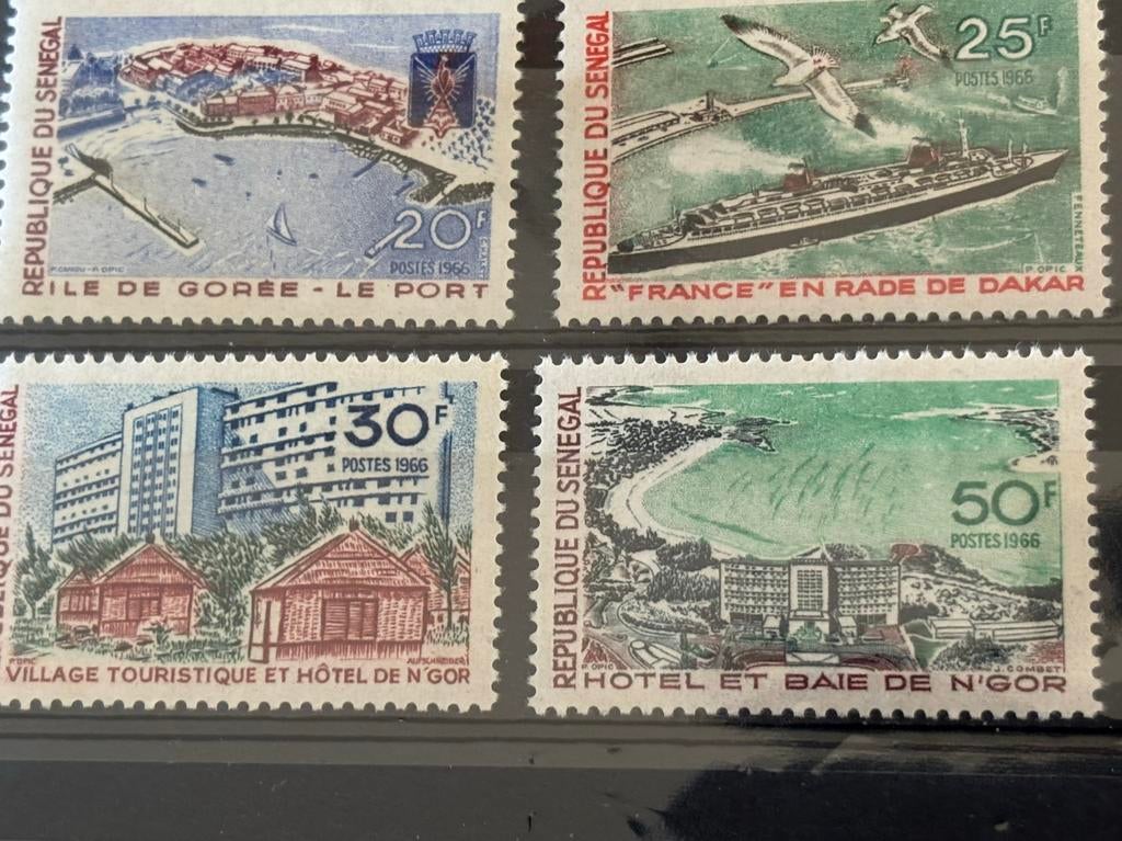 Senegal 1966 met schip en vogel, Ophalen of Verzenden, Overige landen, Postfris
