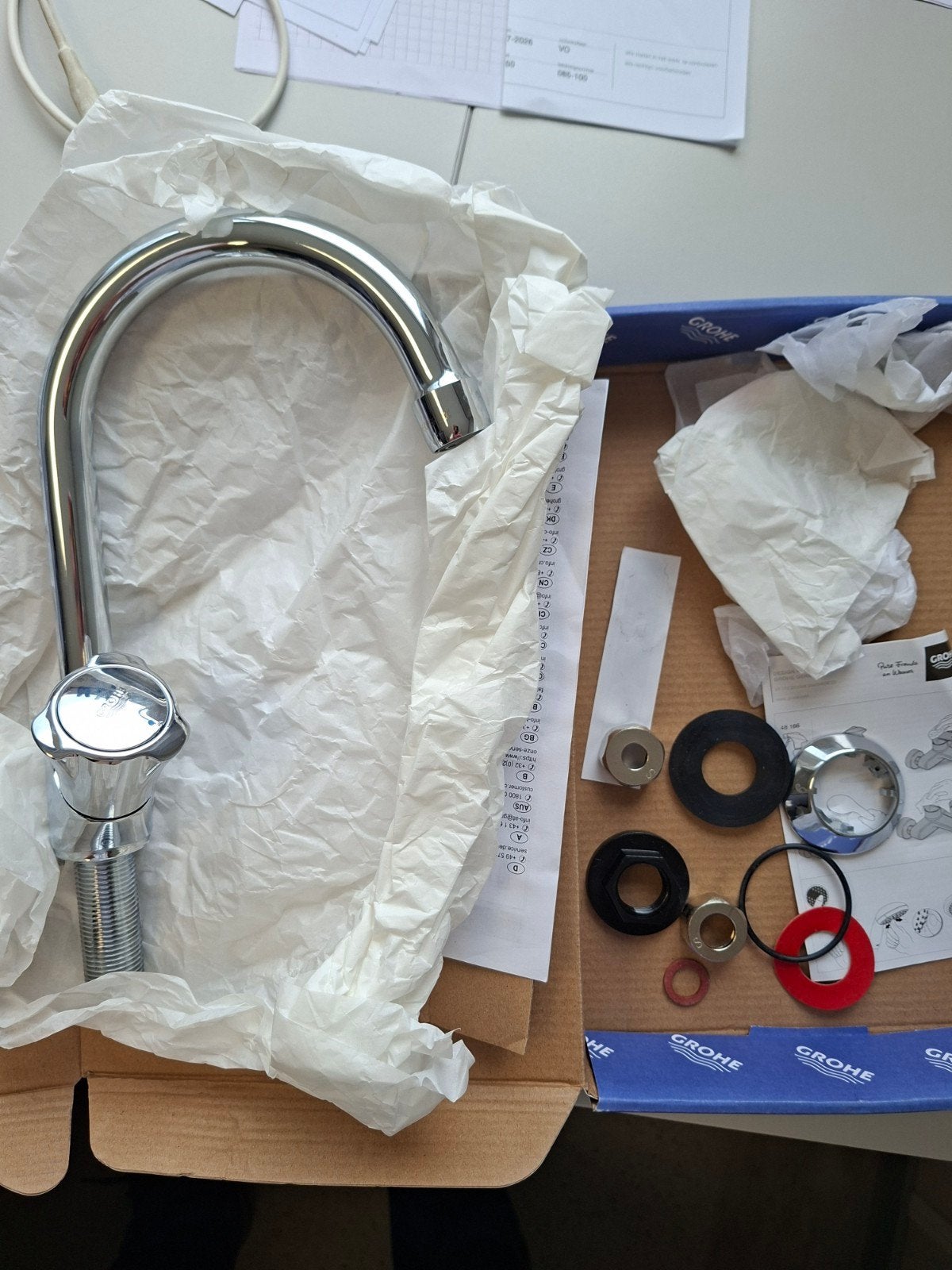 Grohe fonteinkraan, Doe-het-zelf en Verbouw, Ophalen of Verzenden, Nieuw, Chroom, Kraan