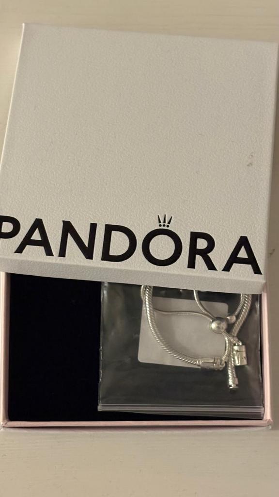 Pandora schuifarmband zilver, Ophalen of Verzenden, Zo goed als nieuw, Zilver, Pandora