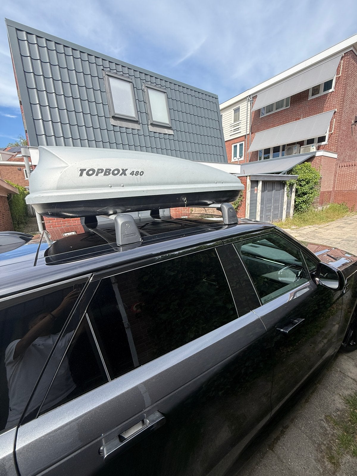 Topbox Dakkoffer 480 Liter - Ruime Opslag voor Reizen, Auto diversen, Ophalen, Gebruikt