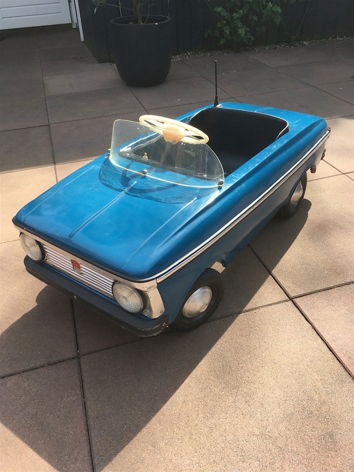Vintage Blauwe Trapauto - Klassiek Speelgoed, Ophalen, Gebruikt