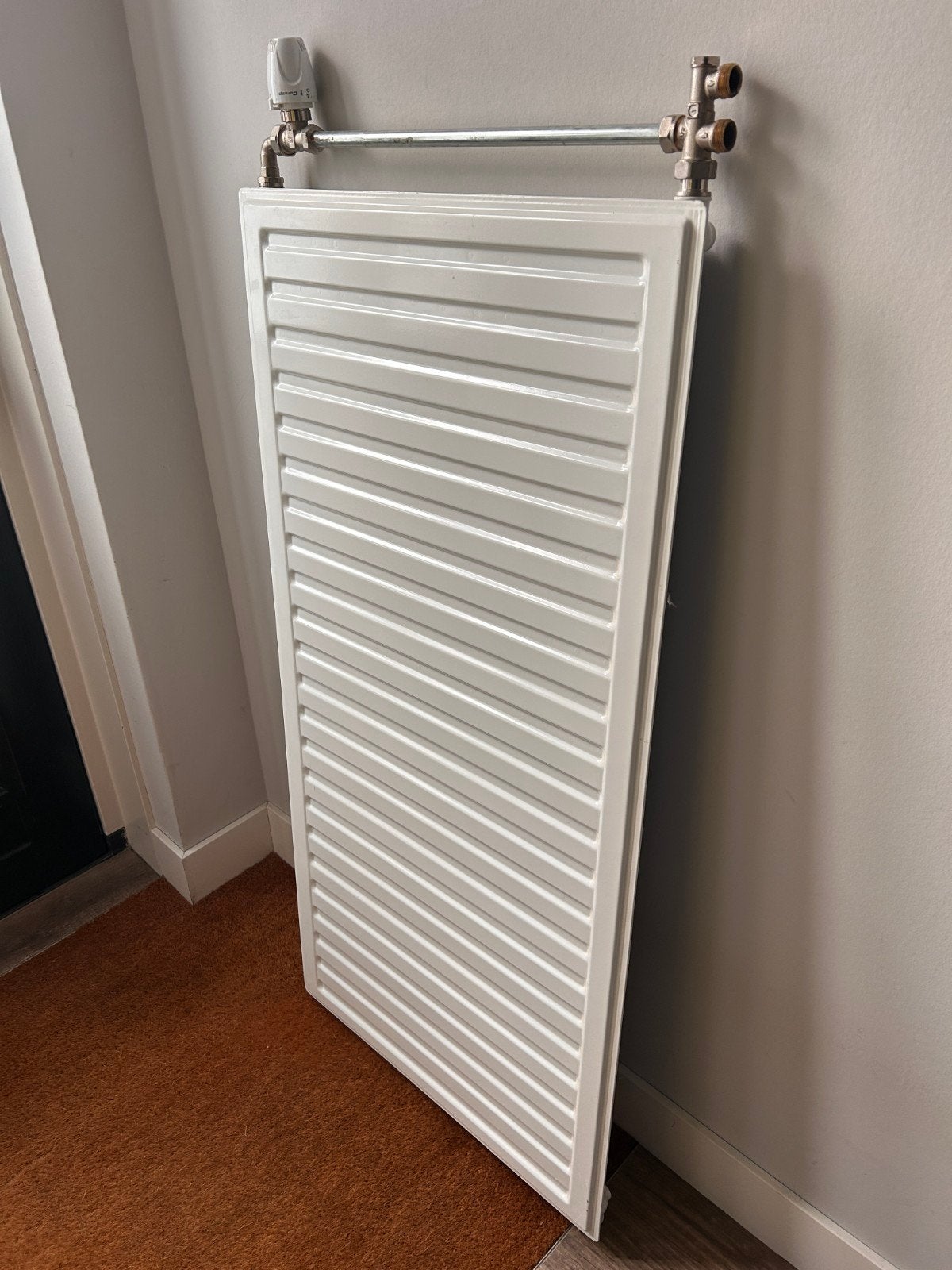 Paneelradiator, convectorlamellen & thermostaatkraan 60x120, Ophalen, Gebruikt, Radiator, 60 tot 150 cm