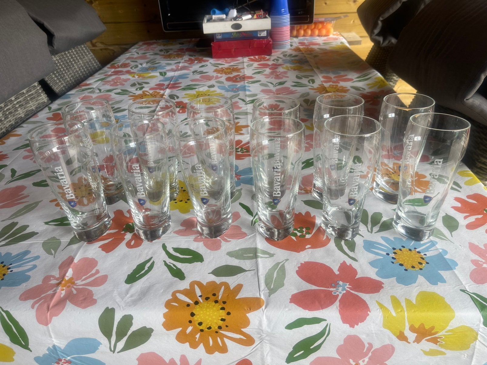12 pints glazen van Bavaria., Verzamelen, Ophalen, Nieuw, Glas of Glazen, Overige merken