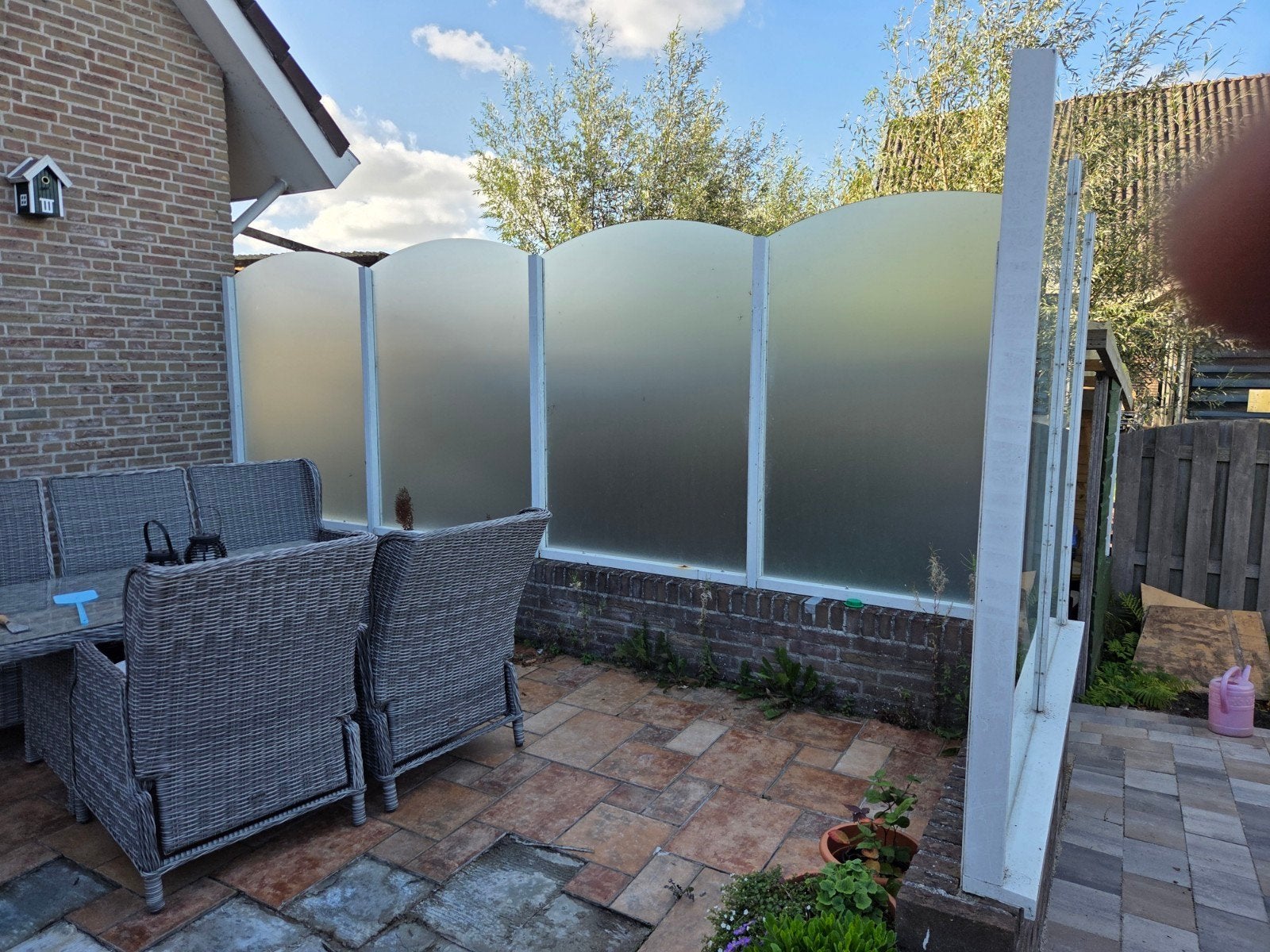 terras ruiten, Ophalen, Glas