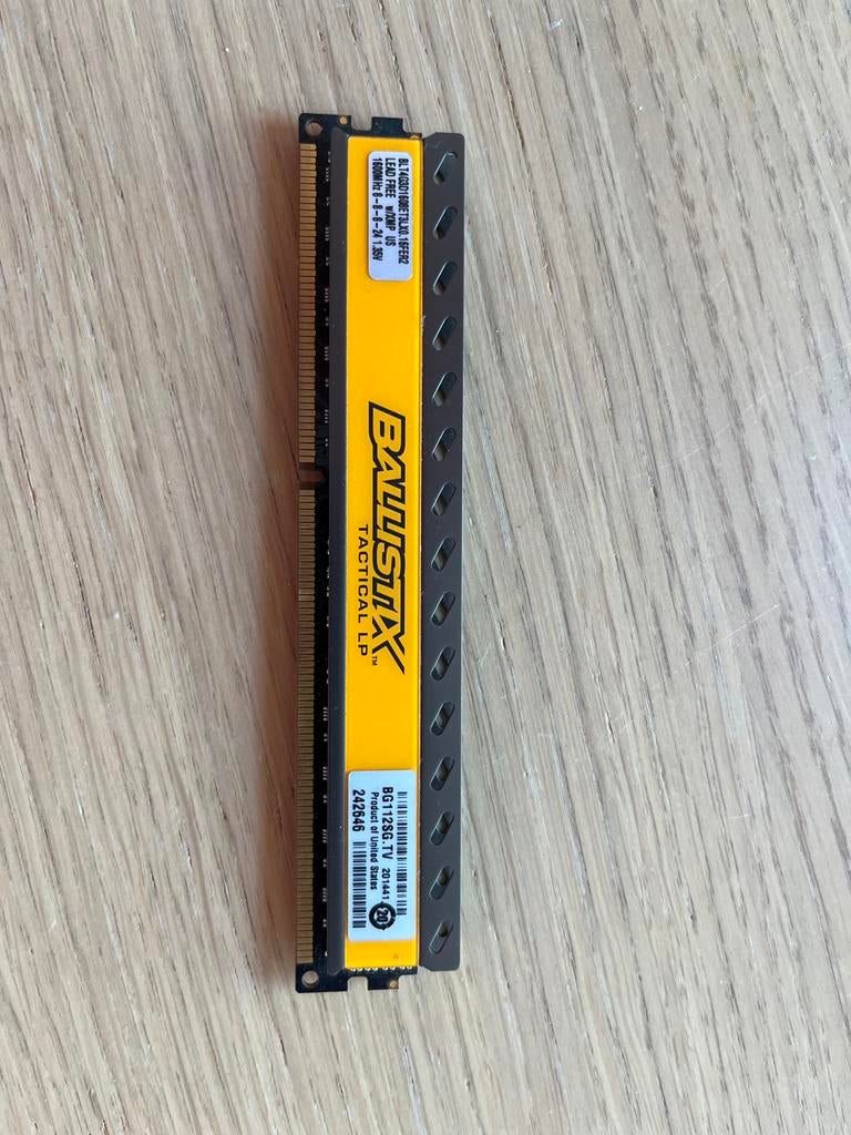 Crucial Ballistix DDR3 4GB 1600MHz, Computers en Software, RAM geheugen, Ophalen, Gebruikt, DDR3, Desktop