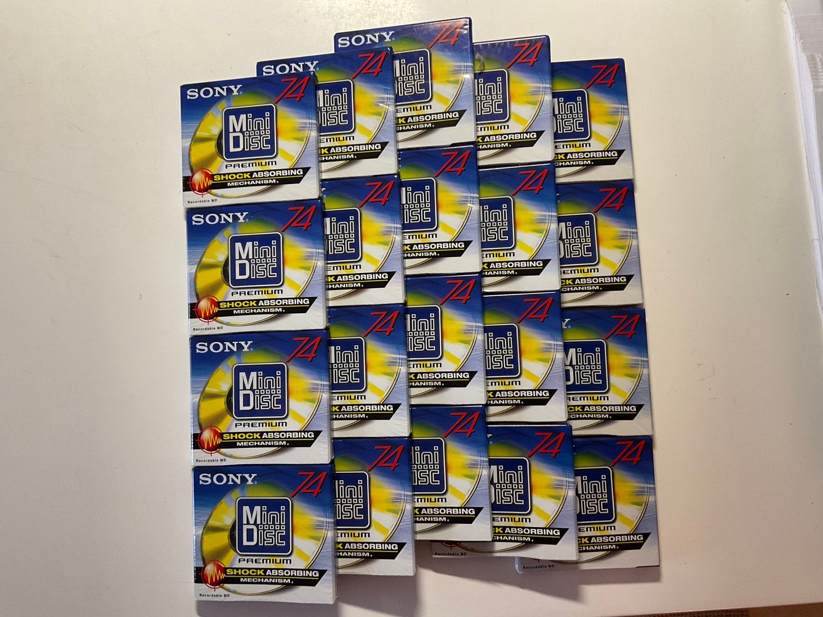 Minidisc’s. SONY PREMIUM  20X NIEUW IN VERPAKKING 74 minuten, Ophalen of Verzenden