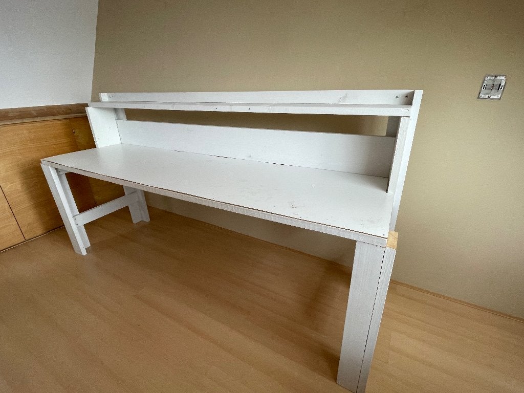 Groot bureau / werkbank, Huis en Inrichting, Overige typen, Gebruikt, Hout, 62 cm