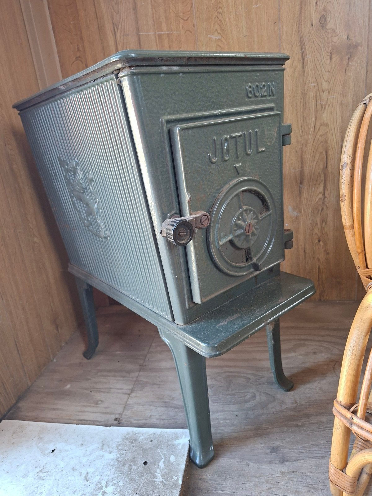 Vintage Jotul 602 N, Huis en Inrichting, Ophalen, Gebruikt, Houtkachel, Vrijstaand