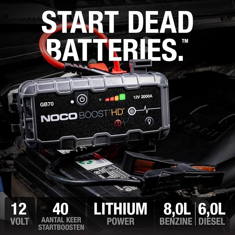 NOCO Boost HD GB70 Jumpstarter 12V 2000A Lithium, Verzenden