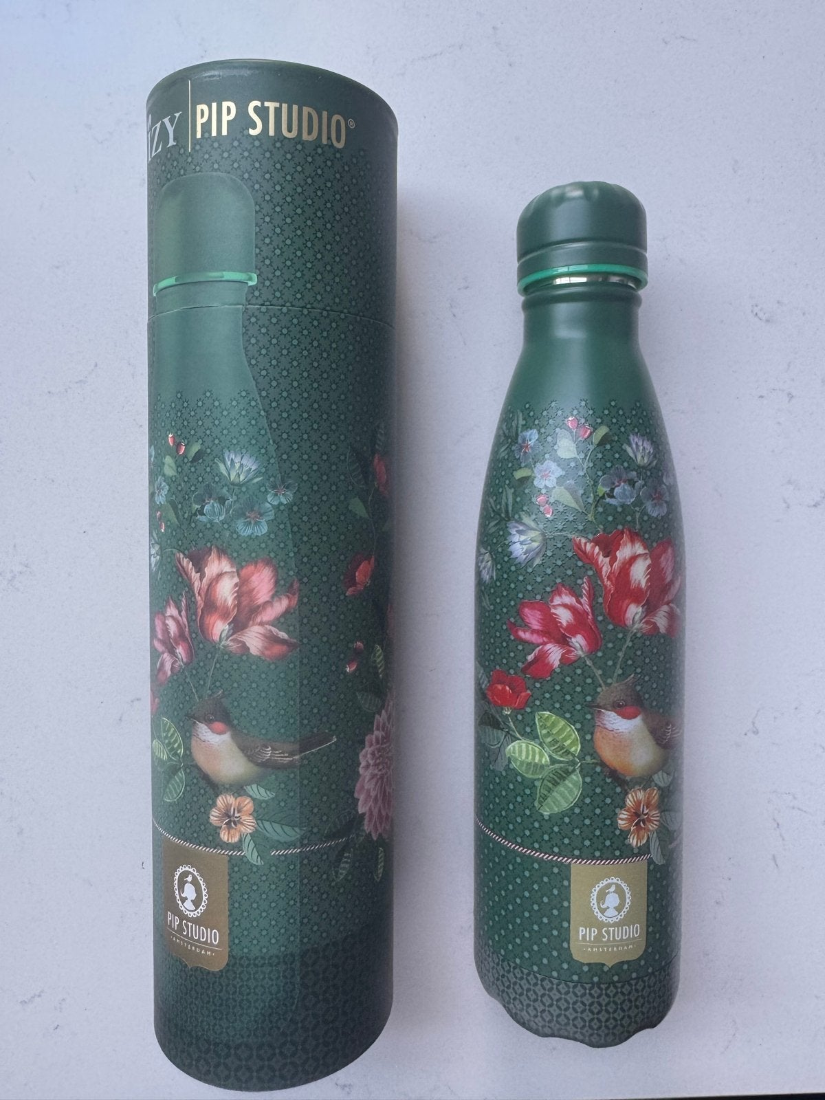 Nieuwe Pip Studio waterfles met vogel- en bloemenprint, Ophalen, Nieuw, Meerkleurig