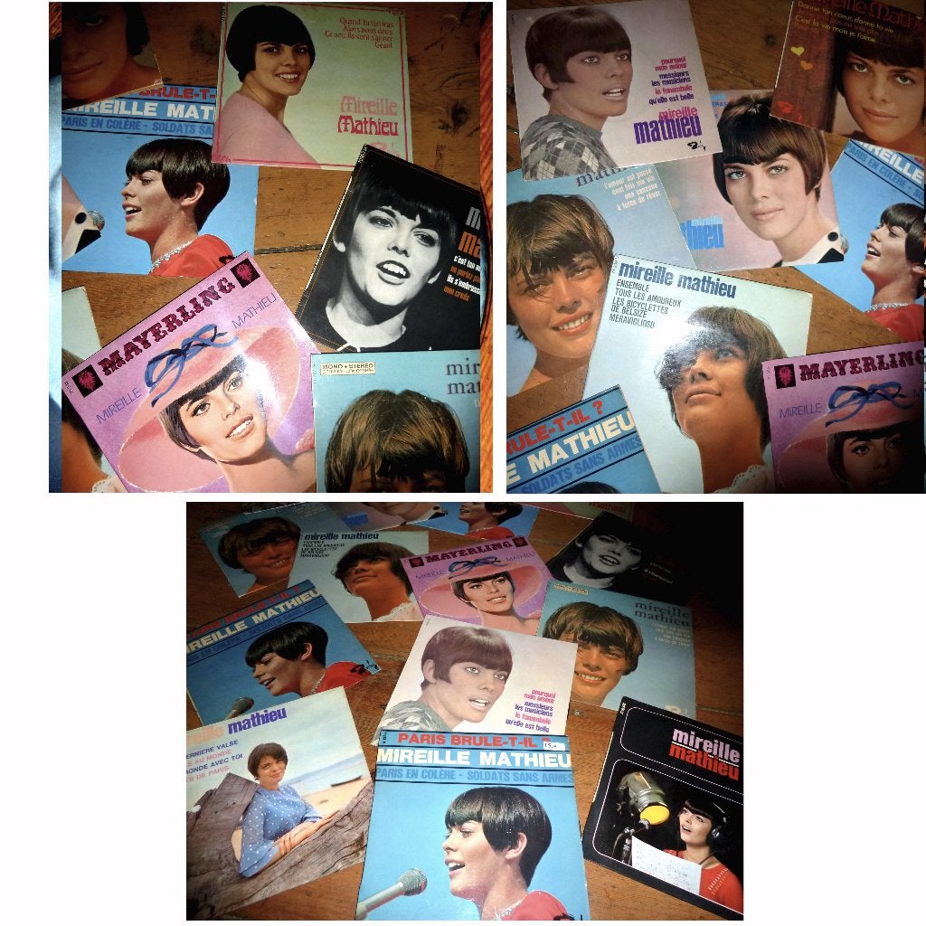 ep -- Mireille Mathieu 15 stuks EPEETJES Frans mooie, EP, Ophalen of Verzenden, EP