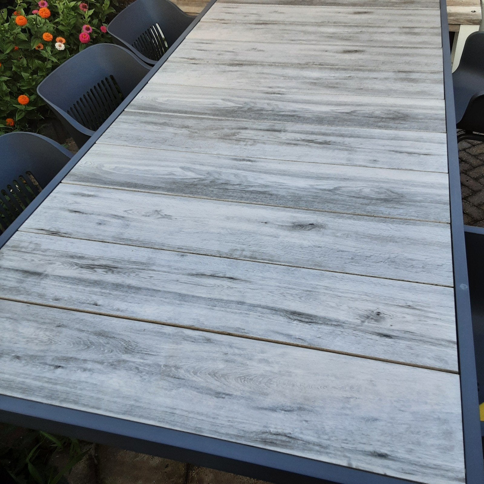 Hartman Sophie Tanger tuintafel 228x105 cm grijs, Ophalen, Gebruikt, Rechthoekig, Aluminium