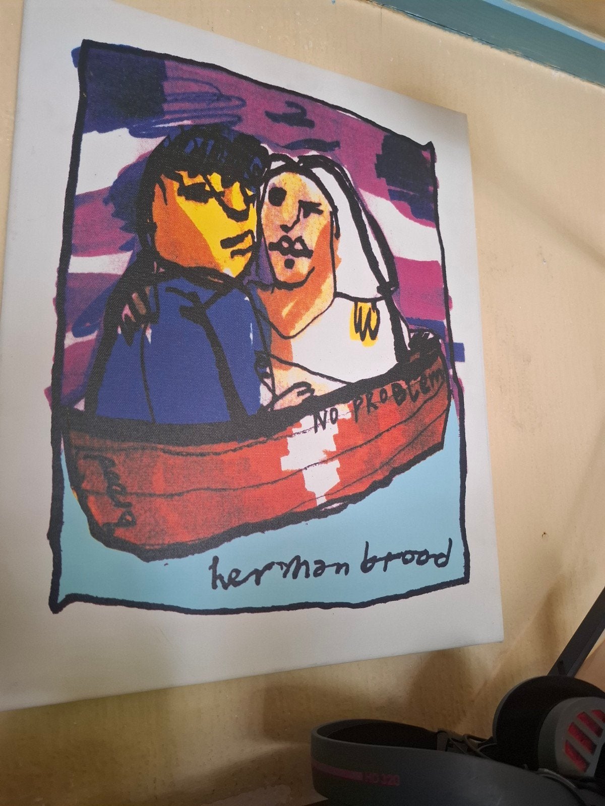 Herman Brood 'No Problem' Zeefdruk - Gesigneerd, Ophalen of Verzenden
