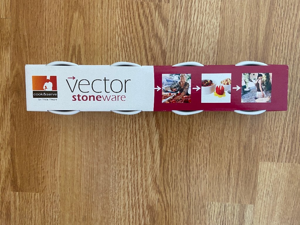 4 nieuwe ovenschaaltjes Vector Stoneware 6 cm, Huis en Inrichting, Ophalen of Verzenden, Nieuw, Overige materialen, Overige stijlen