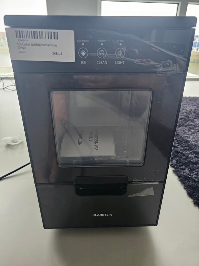 Klarstein Ice Galet Onyx ijsblokjesmachine – zwart, Ophalen of Verzenden