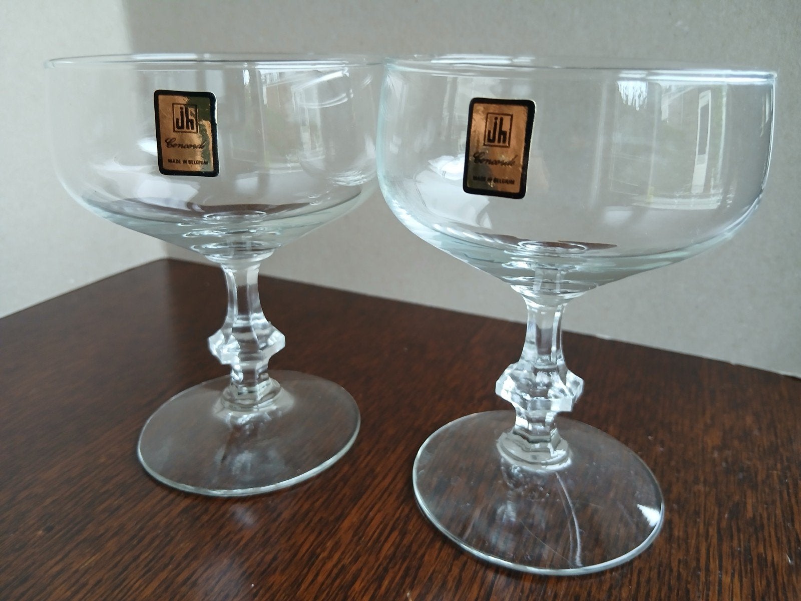 Set van 6 JH Concorde champagnecoupes, Made in Belgium, Ophalen of Verzenden