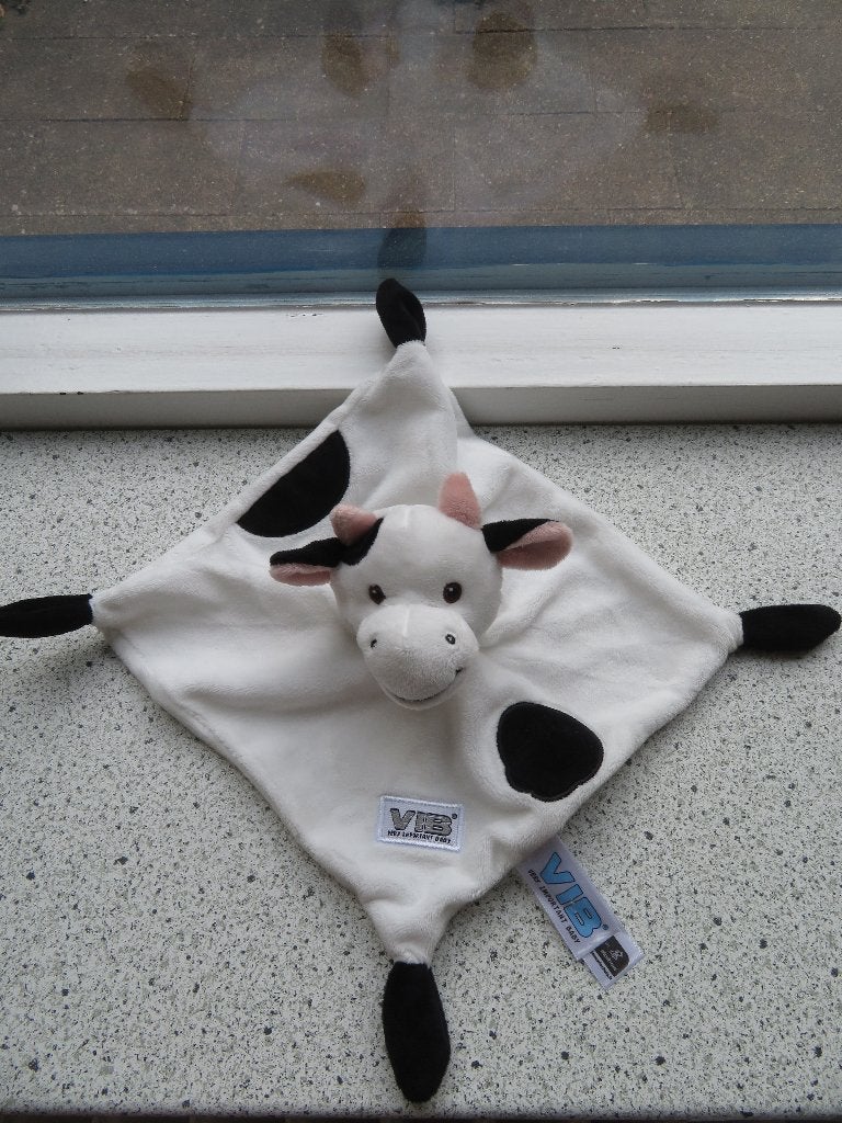 Knuffeldoek koe of koetje merk VIB Very Important Baby, Ophalen of Verzenden, Zo goed als nieuw, Koe, Wasbaar