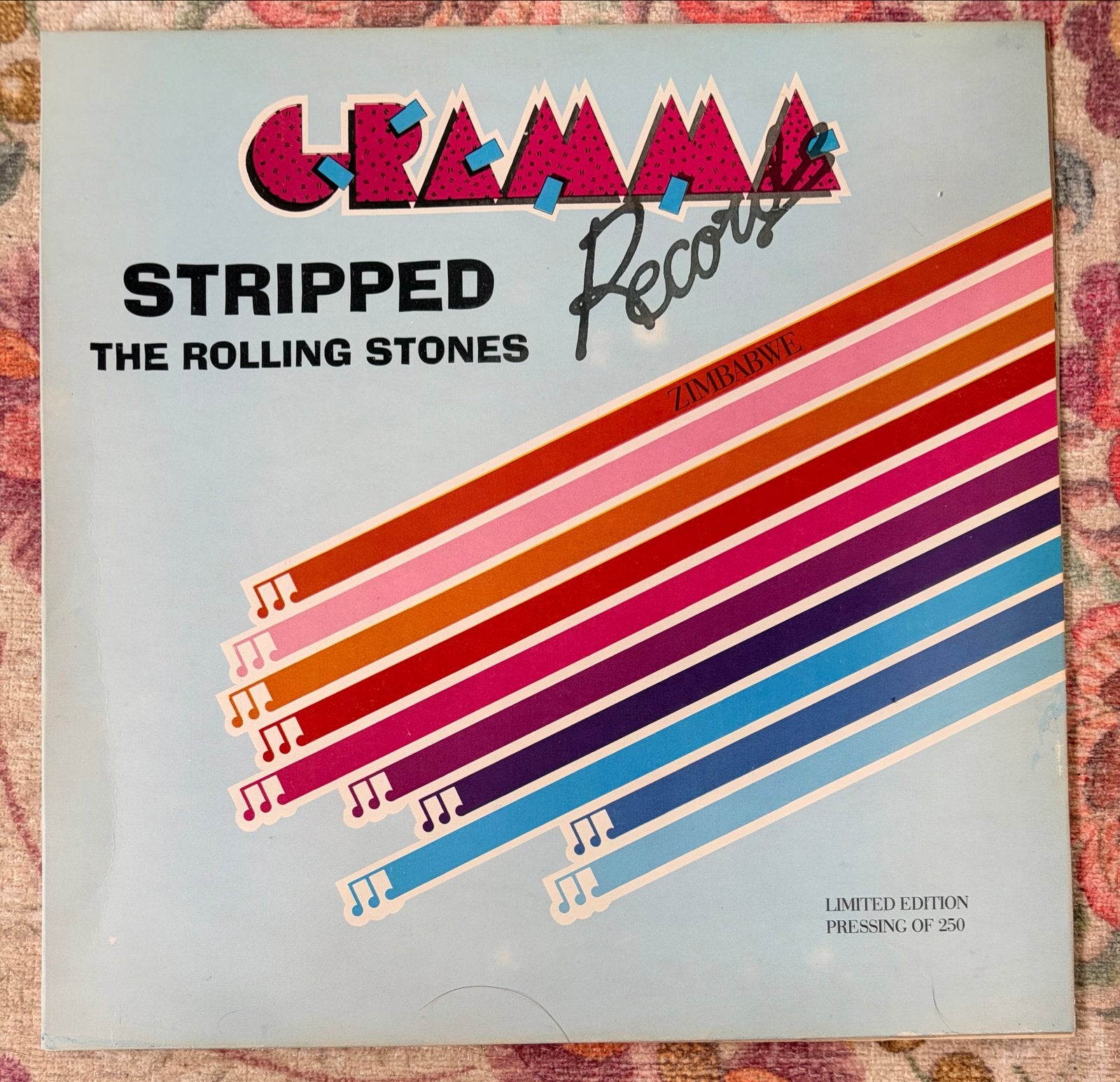 The Rolling Stones - Stripped (Limited Edition Zimbabwe.LP), LP, Ophalen of Verzenden, Zo goed als nieuw, 12 inch