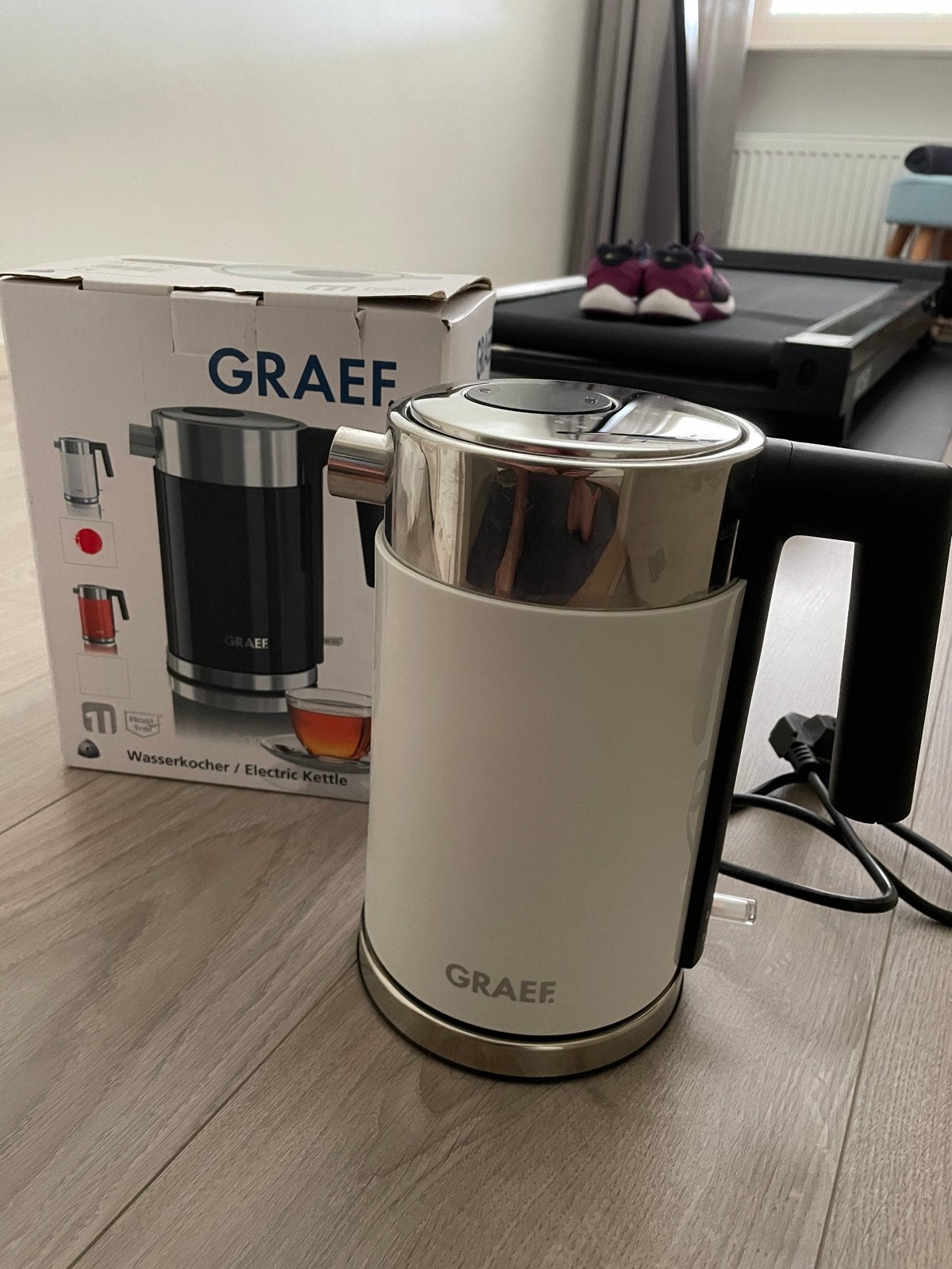 Graef Waterkoker - Wit/RVS - Zo goed als nieuw, 1 tot 2 liter, Ophalen, Zo goed als nieuw, Draadloos
