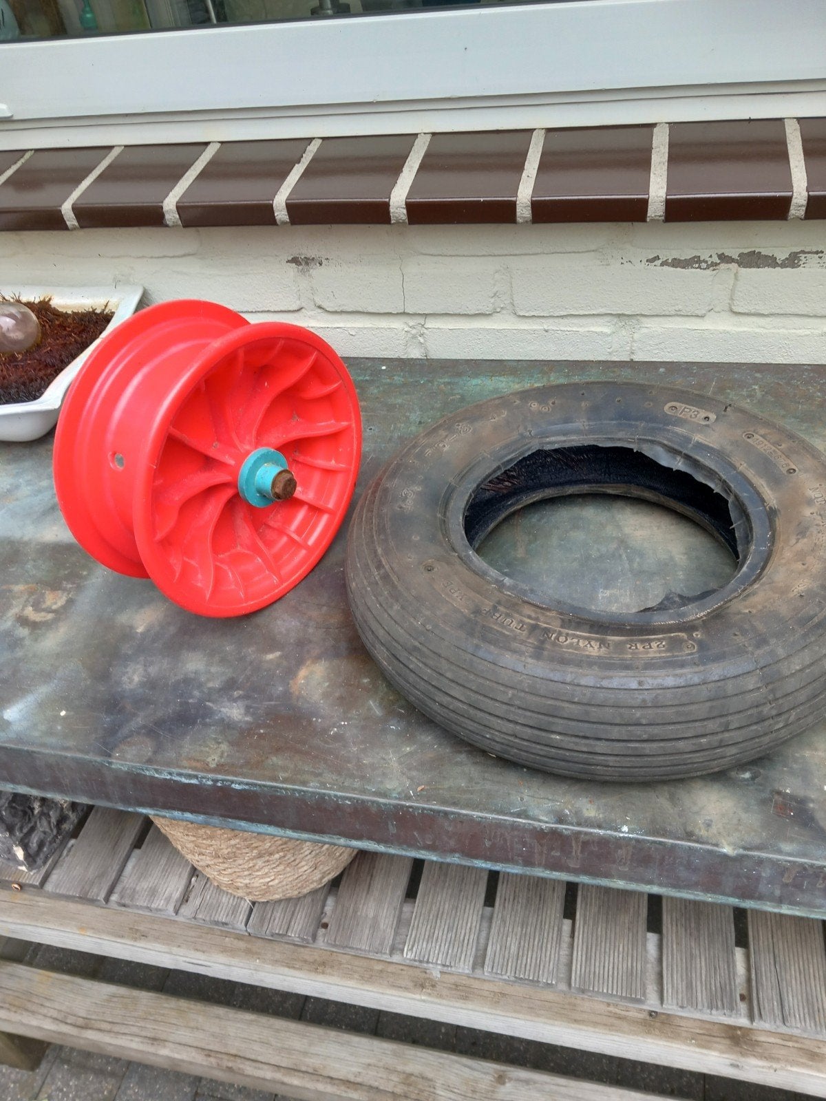 Kruiwagen wiel, Tuin en Terras, Kruiwagens, Ophalen of Verzenden, Gebruikt