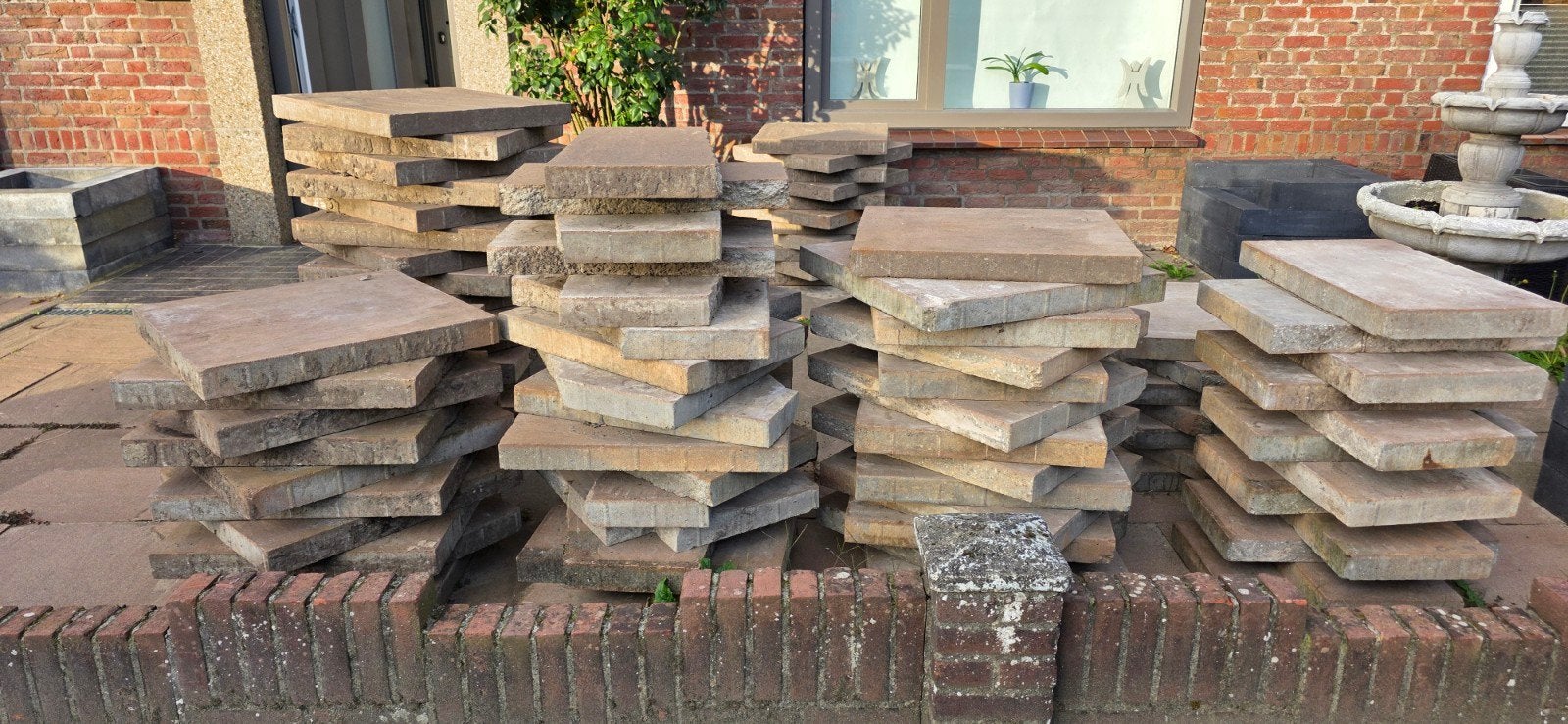 Stoeptegels 60x60 cm - Gebruikt, Ophalen, Gebruikt, Beton, Terrastegels