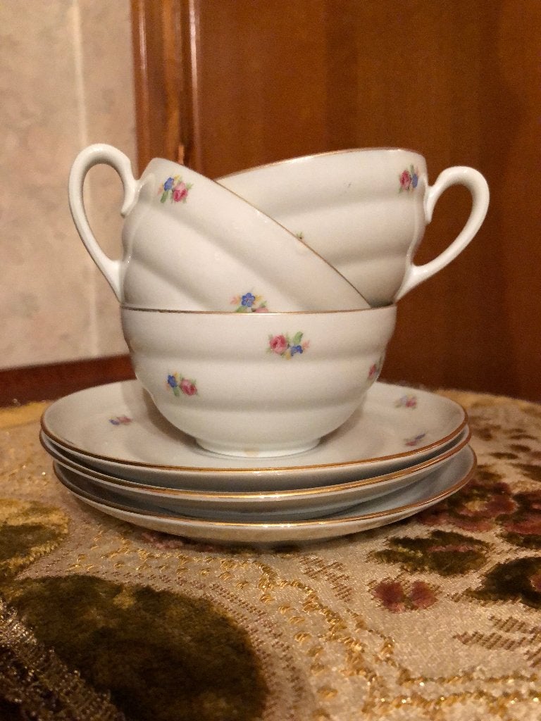 Vintage jaren 50 koffieservies "Epiag D.F. Czecho-Slovakia", Antiek en Kunst, Ophalen of Verzenden