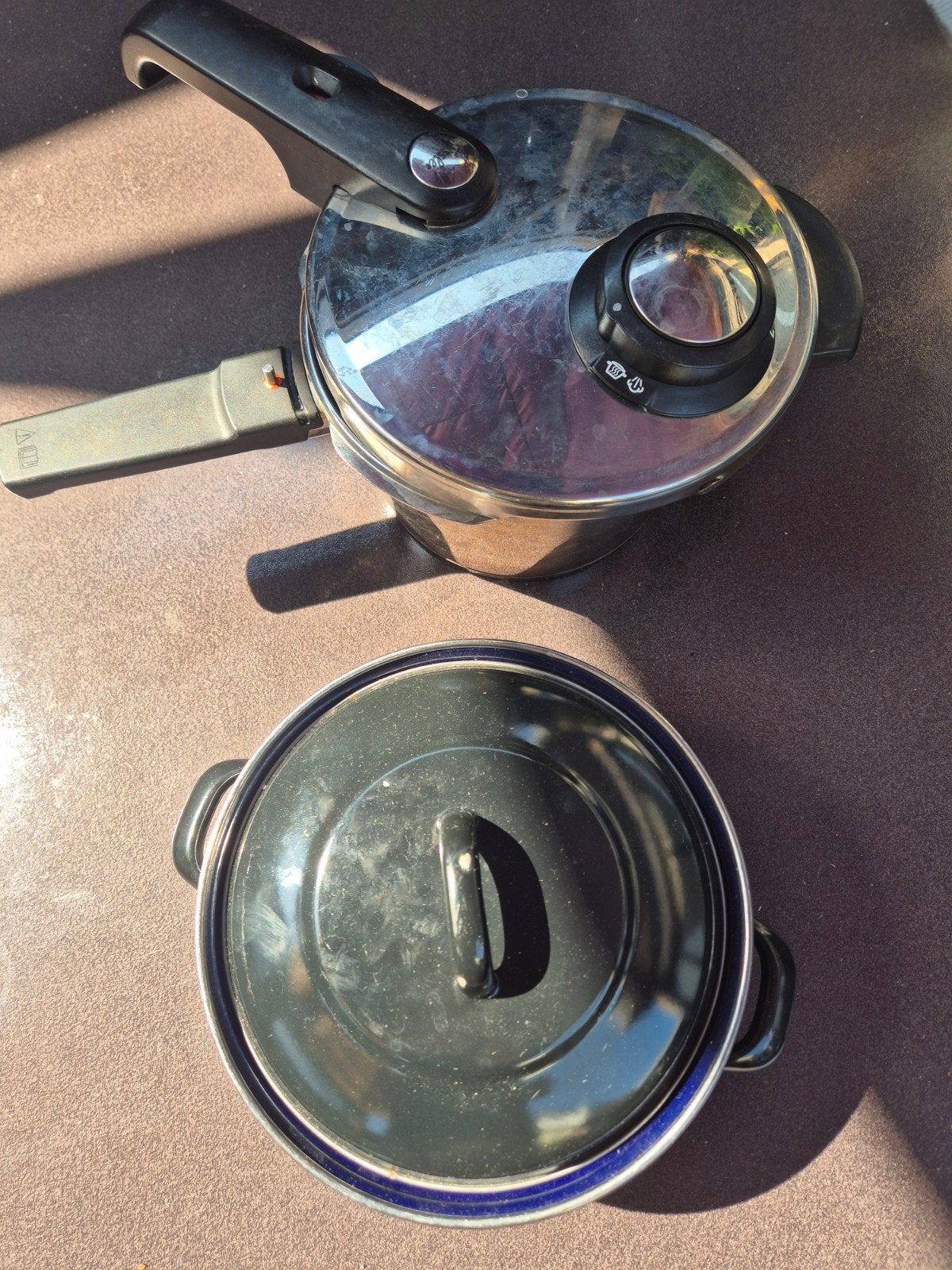 Fissler Snelkookpan & BK Braadpan - Klein model, goede staat, Ophalen