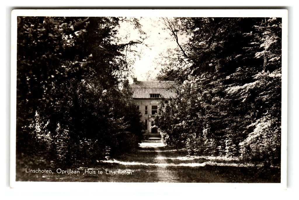 Linschoten, Oprijlaan "Huis te Linschoten", Verzamelen, Verzenden, 1940 tot 1960, Gelopen, Utrecht
