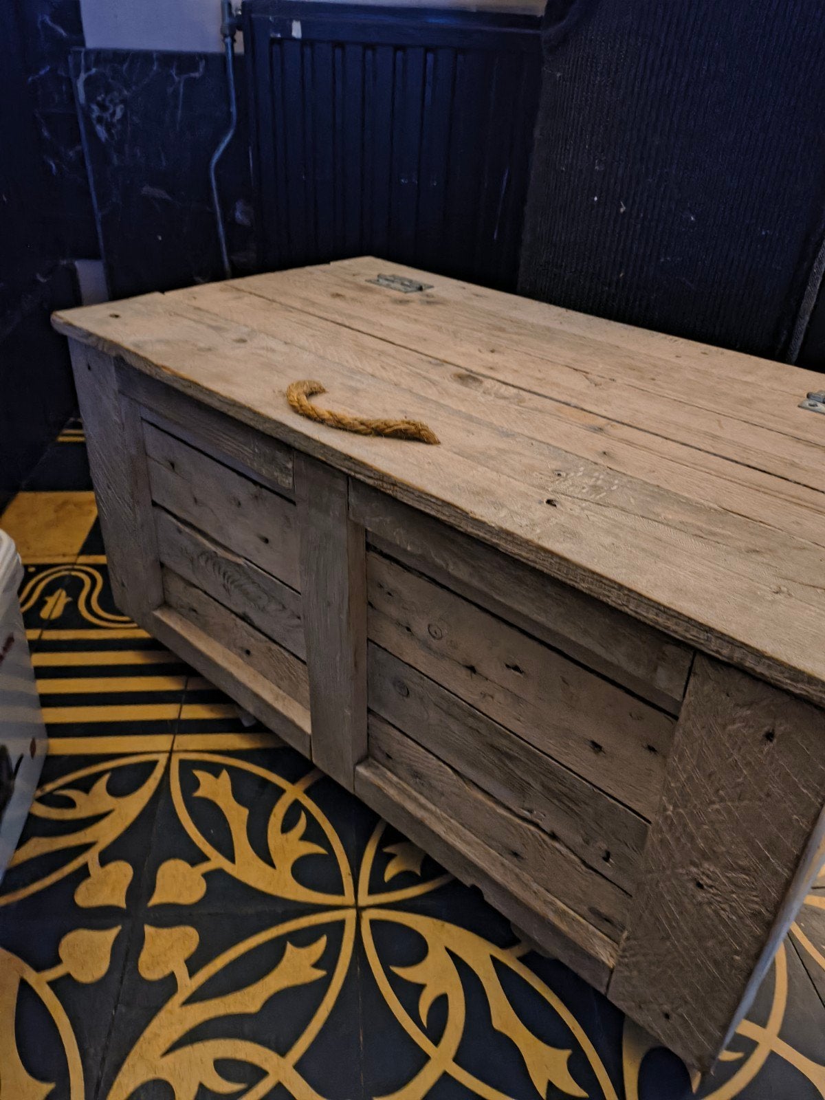 mooie houten kist, Ophalen of Verzenden, Zo goed als nieuw, 50 tot 100 cm, 75 tot 100 cm