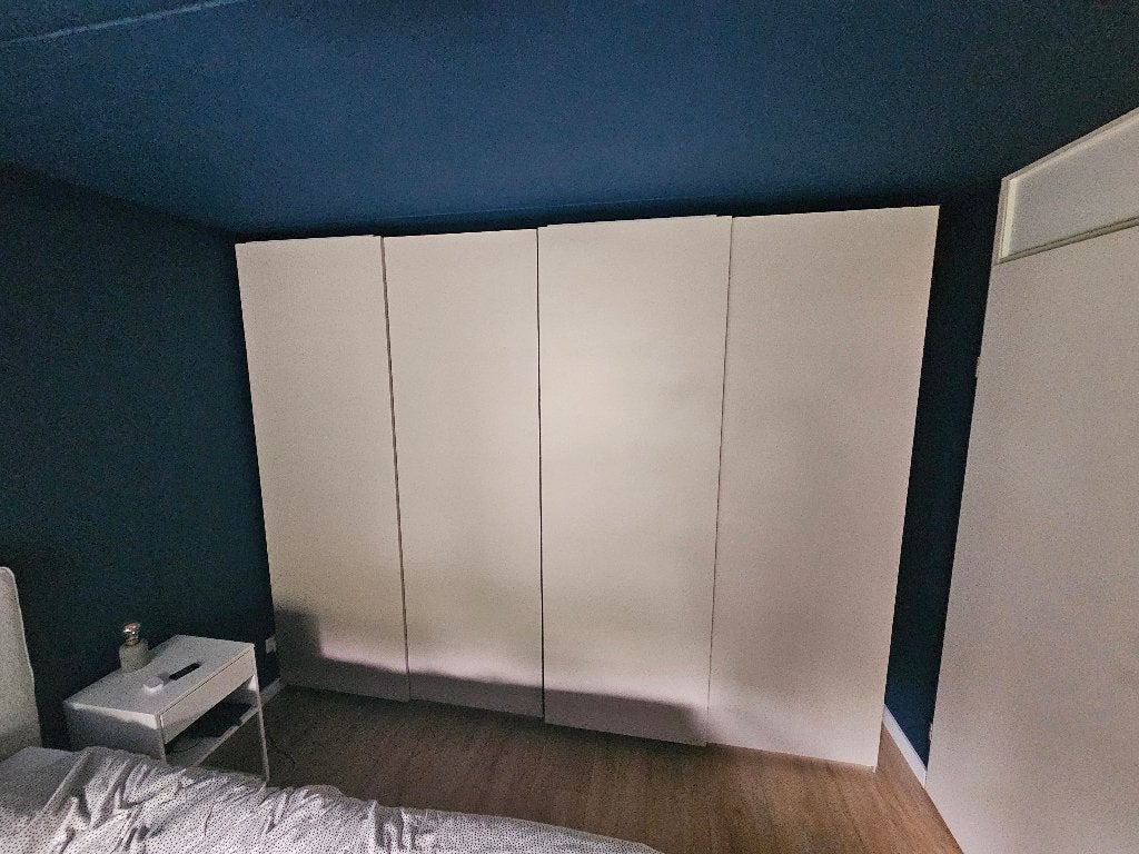 PAX kledingkast + HASVIK schuifdeuren, 200 cm of meer, Zo goed als nieuw, 200 cm of meer, 50 tot 75 cm