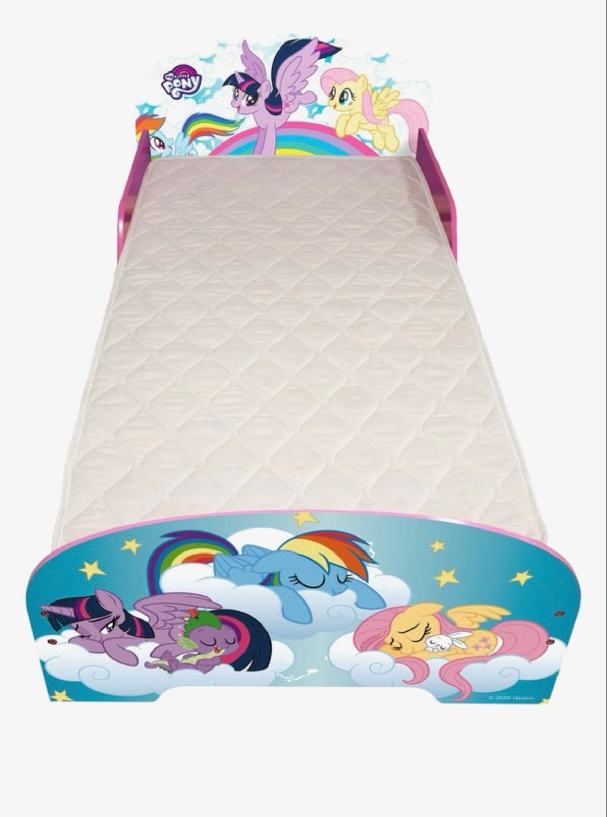 My Little Pony Kinderbed met Matras en Lattenbodem, Ophalen, Gebruikt, 70 tot 85 cm, 140 tot 160 cm
