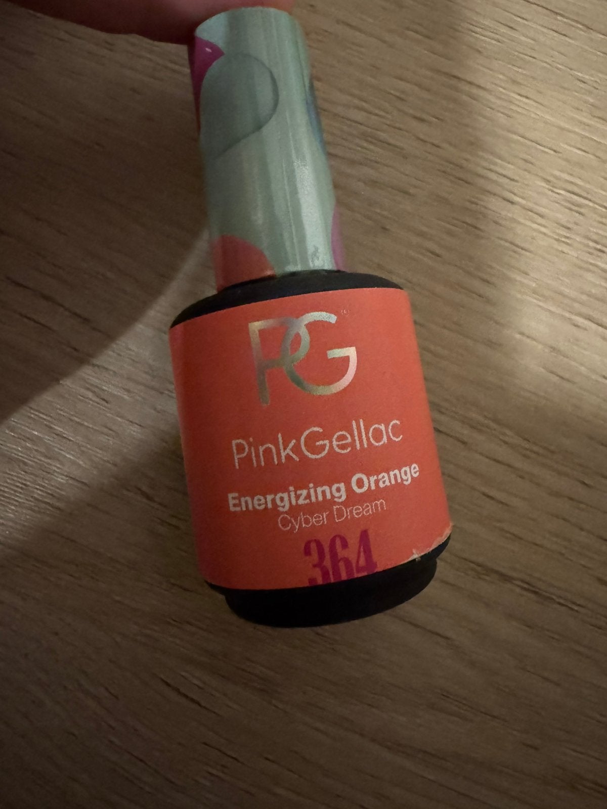 Pink gellac 364 energizing orange - cyber Dream - 62 gram, Oranje, Ophalen of Verzenden, Zo goed als nieuw, Handen en Nagels
