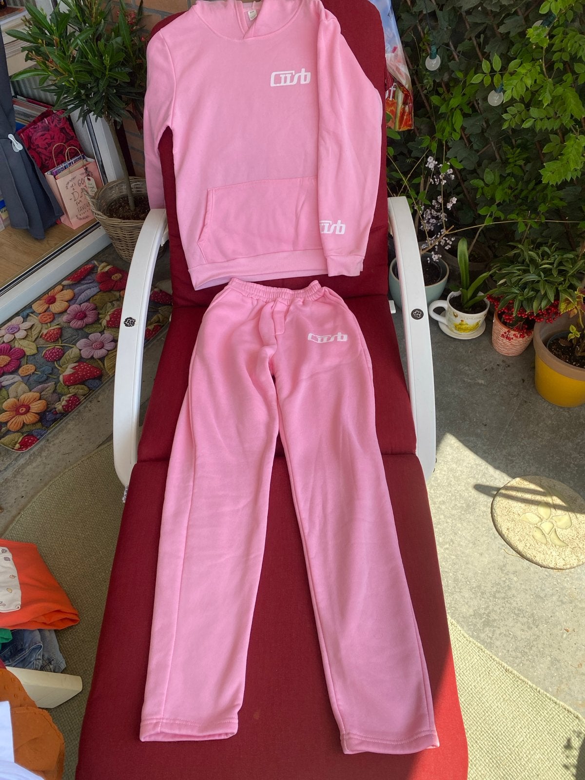 Roze trainingspak (hoodie en joggingbroek) maat S, Ophalen of Verzenden, Zo goed als nieuw, Roze, Maat 36 (S)