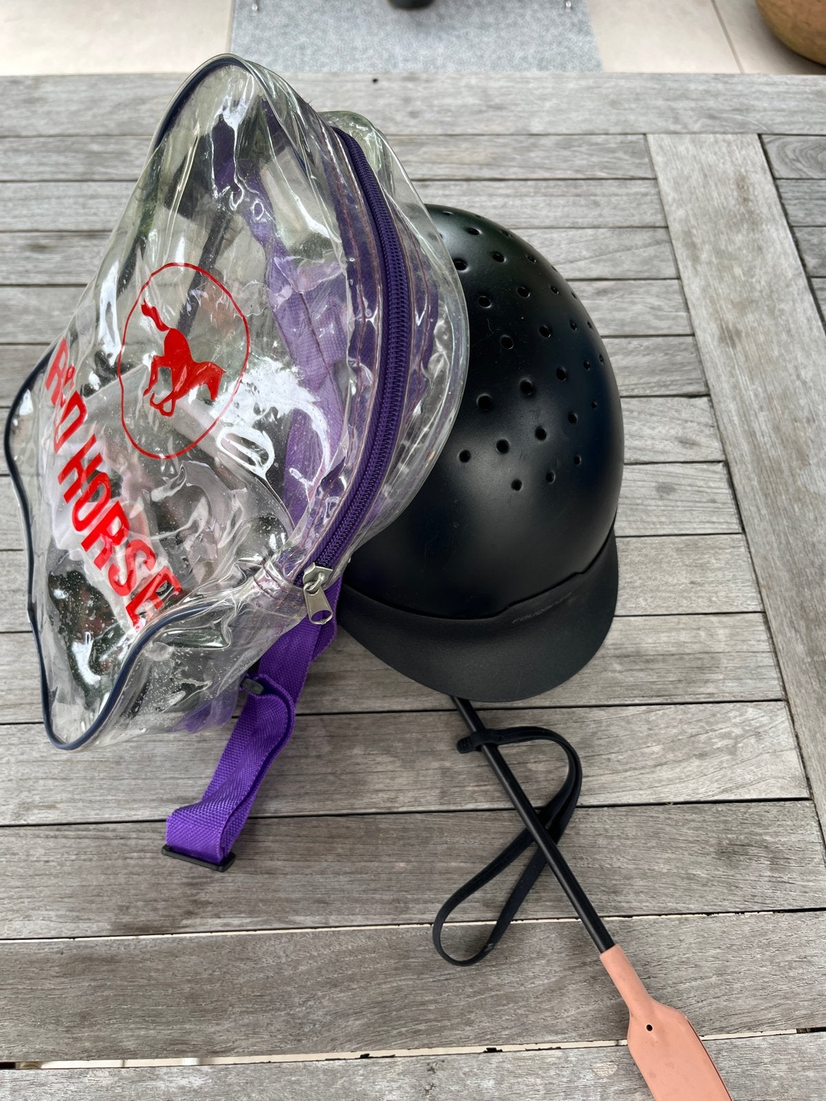 Paardrijset - cap, handschoenen, zweep, Dieren en Toebehoren, Paardrijkleding, Kinderen, Dressuur, Overige typen, Ophalen of Verzenden