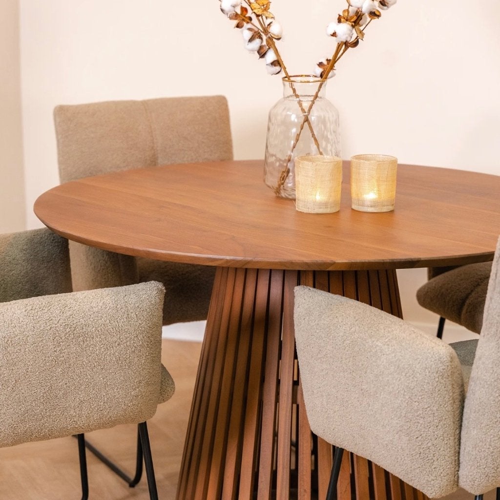 Ronde eettafel, Ophalen, Rond, Zo goed als nieuw, Vier personen