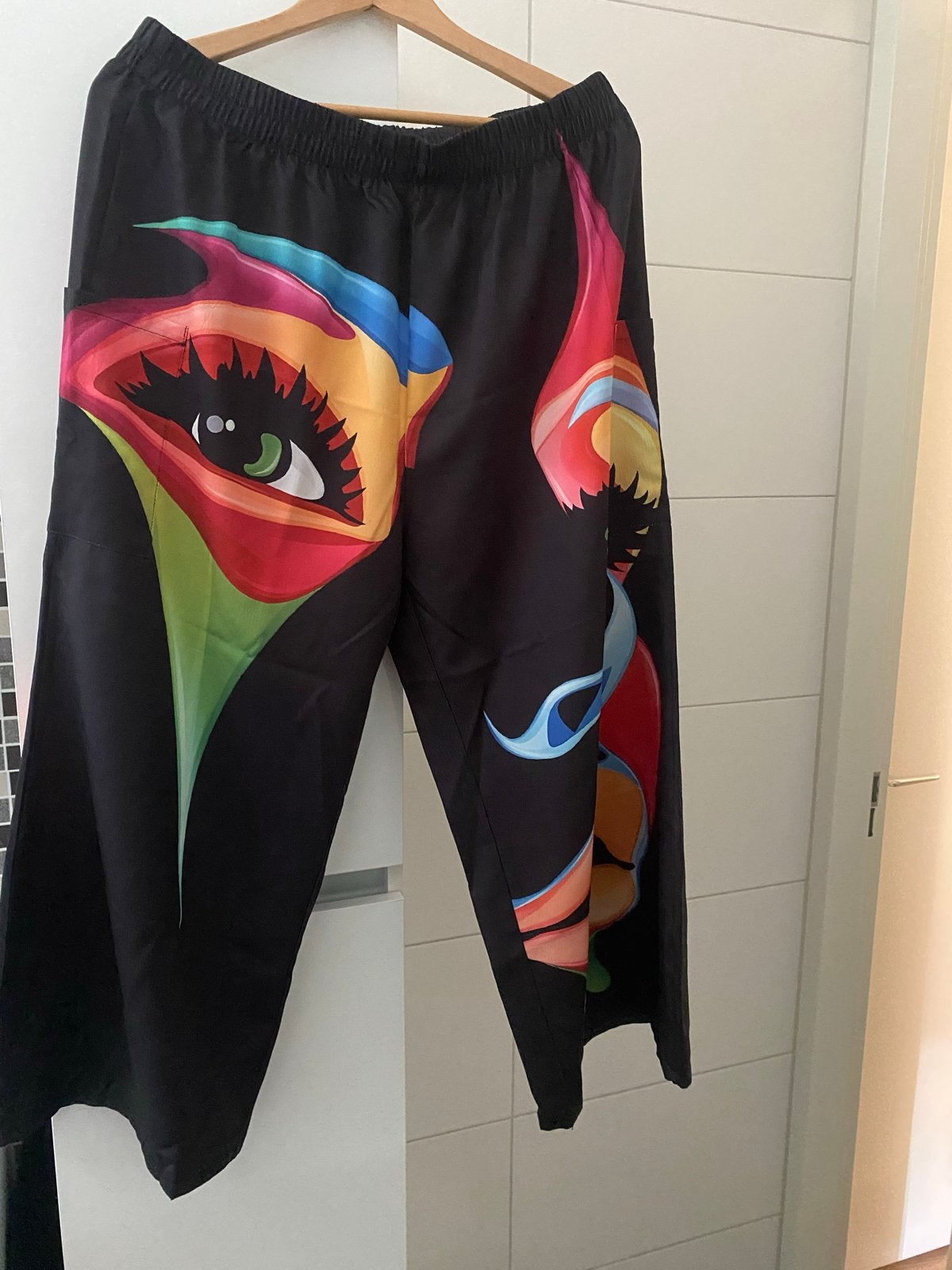 Grappige wijde broek voor themafeest - Maat 44/46, Meerkleurig, Maat 42/44 (L), Ophalen of Verzenden, Lang