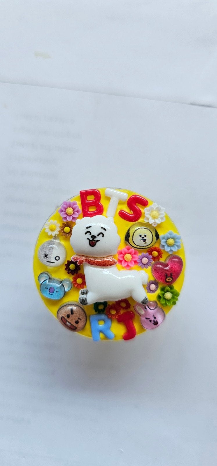 BT21 RJ Popsocket - Telefoonhouder en Standaard, Ophalen of Verzenden, Nieuw, Telefoonhanger of Accessoire, Universeel