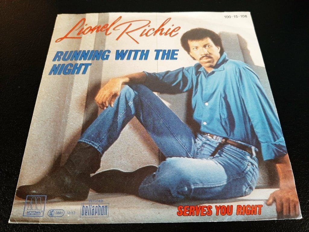Lionel Richie: Running with the night!, Gebruikt, 7 inch, Ophalen of Verzenden, Pop