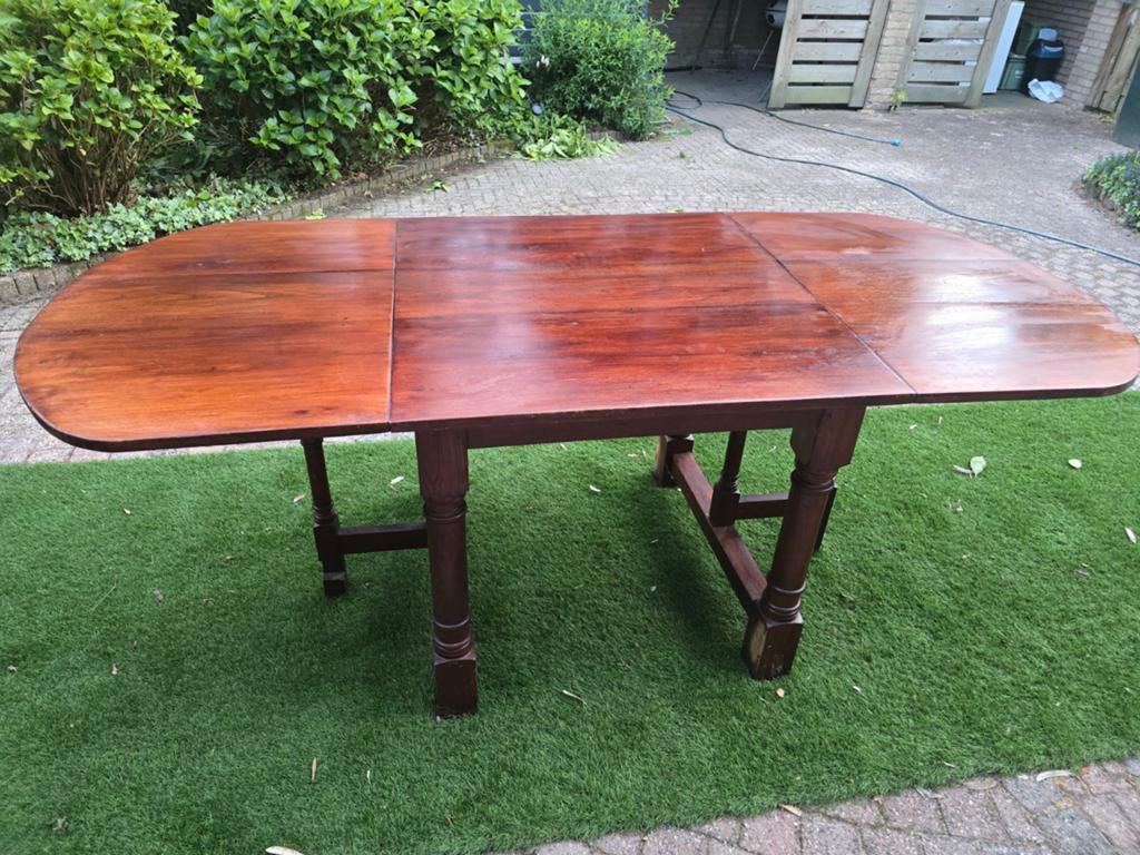 Massief houten tafel inklapbaar, Ophalen of Verzenden