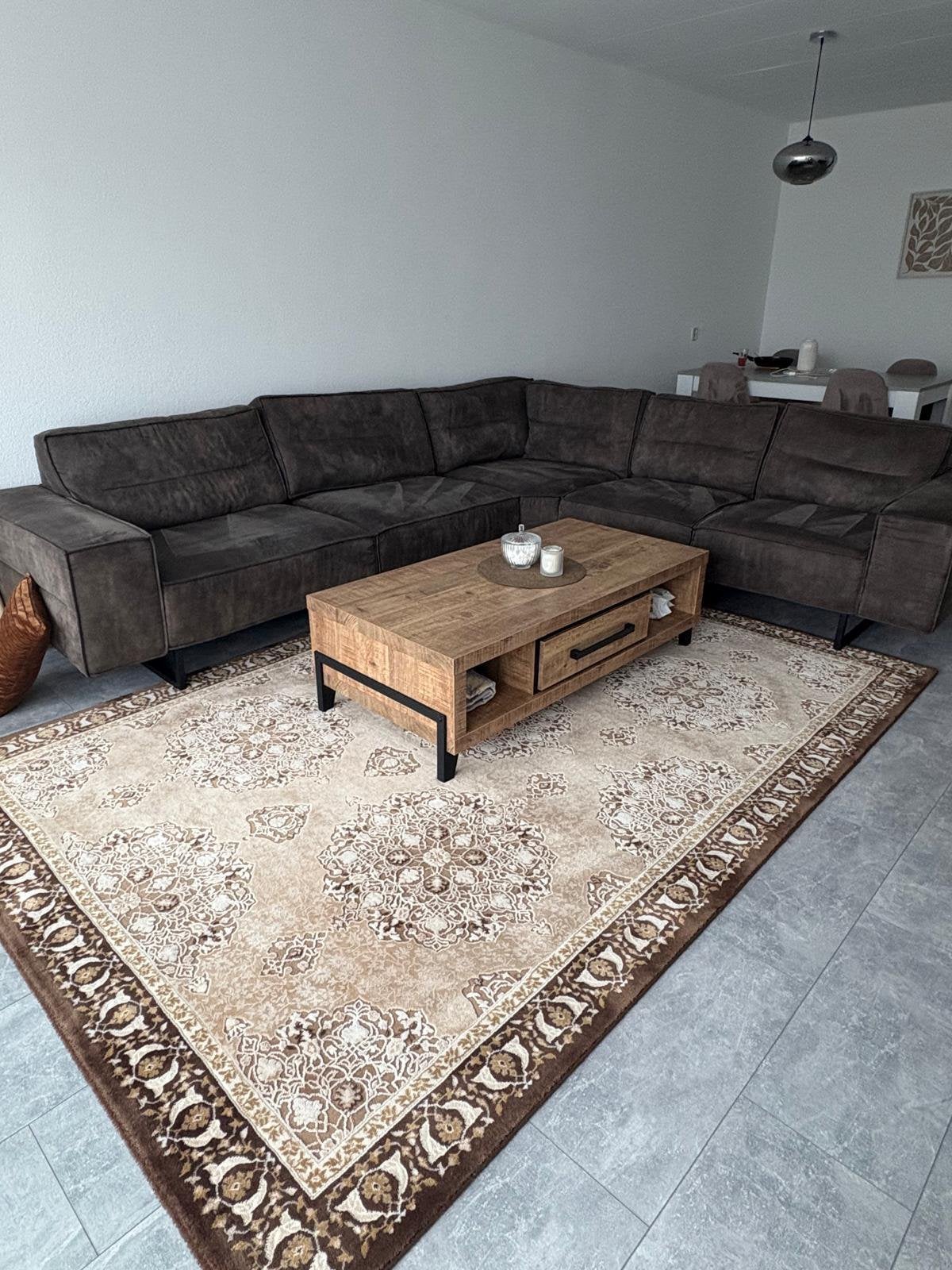lounge bank grijs appart en appart tapijt, Huis en Inrichting, Ophalen, Gebruikt