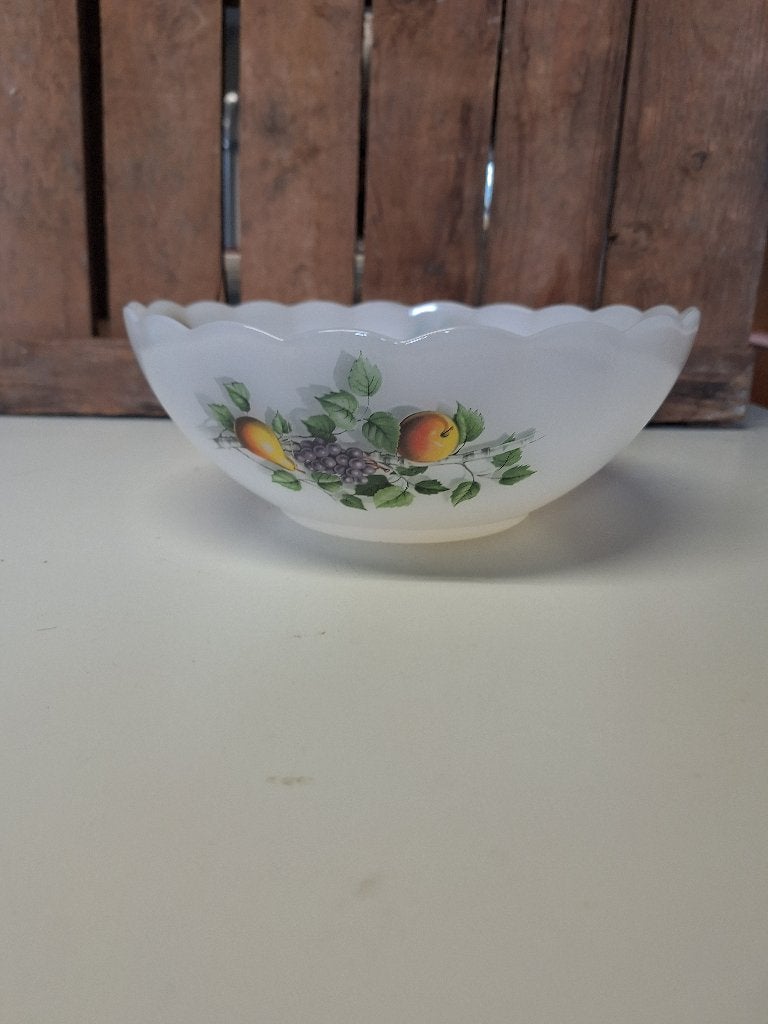 Arcopal Fruitschaal met fruitdecoratie, Ophalen, Overige merken, Overige stijlen, Glas