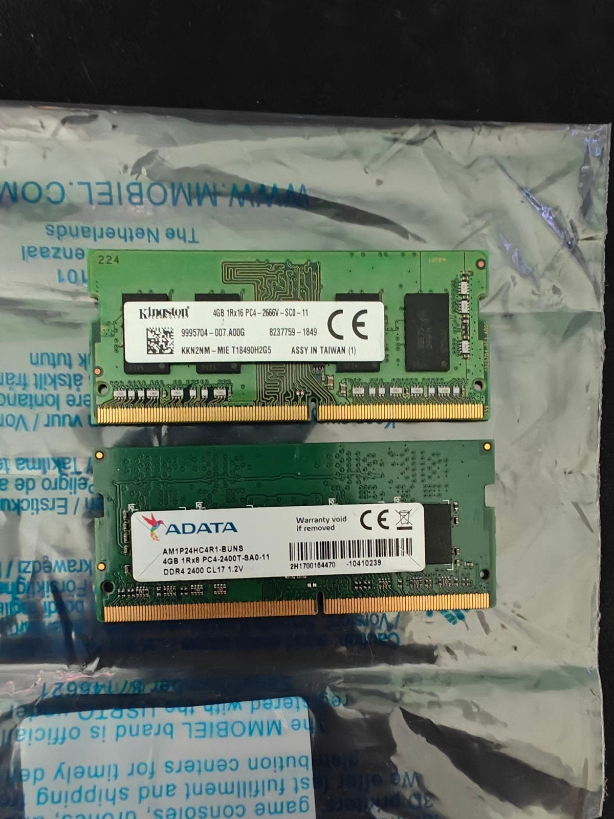 2x 4GB DDR4 SO-DIMM laptopgeheugen, Computers en Software, DDR4, 8 GB, Ophalen of Verzenden, Zo goed als nieuw